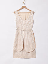 織り柄 ノースリーブドレス