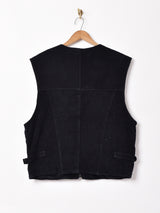 ジップアップ スエードベスト