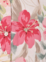 花柄 半袖オープンカラーシャツ