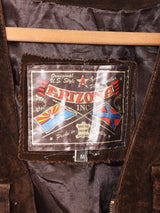 ジップアップ スエードベスト