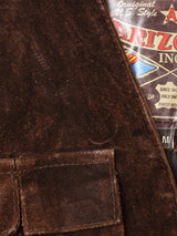 ジップアップ スエードベスト