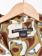 総柄 オープンカラー半袖シャツ