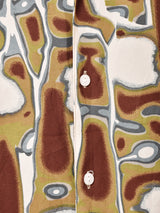 総柄 オープンカラー半袖シャツ