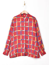 格子柄 長袖シャツ