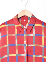 格子柄 長袖シャツ