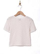 【2色展開】Elcamino 小花柄 半袖カットソー