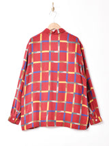 格子柄 長袖シャツ