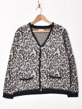 【4色展開】Backers レオパード柄 モヘア混カーディガン