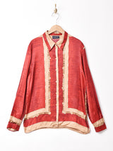 スカーフデザイン 長袖シャツ