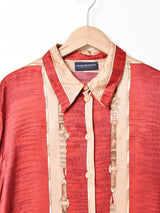 スカーフデザイン 長袖シャツ