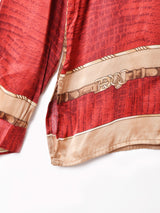 スカーフデザイン 長袖シャツ