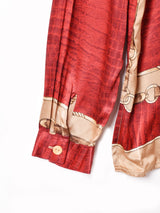 スカーフデザイン 長袖シャツ