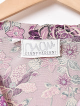 イタリア製 花柄 長袖 オープンカラーシャツ