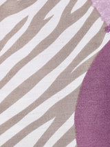 総柄 長袖 ボウタイブラウス