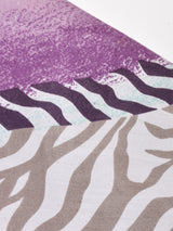 総柄 長袖 ボウタイブラウス