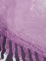 総柄 長袖 ボウタイブラウス