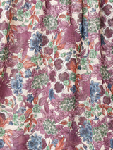 花柄 ボリュームスリーブ シアーブラウス