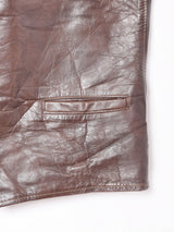 ブラウンレザーベスト