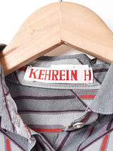 西ドイツ製 総柄 長袖 シアーシャツ