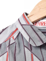 西ドイツ製 総柄 長袖 シアーシャツ