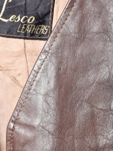 ブラウンレザーベスト