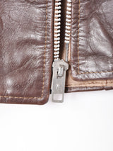 ブラウンレザーベスト