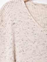 リブニットワンピース