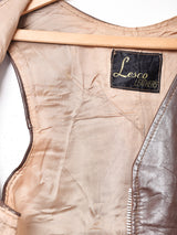 ブラウンレザーベスト