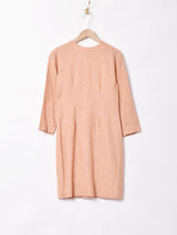 ストライプ ウールワンピース