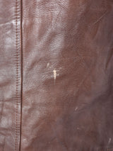 ブラウンレザーベスト