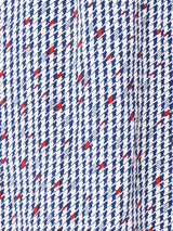 総柄 長袖 ボウタイブラウス