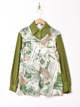 レイヤードデザイン プルオーバー 長袖シャツ