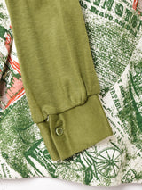 レイヤードデザイン プルオーバー 長袖シャツ