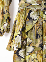 ベルト付き 総柄ワンピース