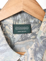 抽象柄 プルオーバー 半袖シャツ