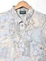 抽象柄 プルオーバー 半袖シャツ