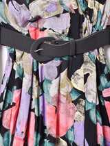 ドイツ製 ベルト付き 総柄ワンピース