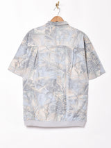 抽象柄 プルオーバー 半袖シャツ