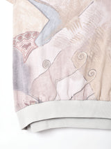 抽象柄 プルオーバー 半袖シャツ