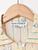 総柄 長袖 シルクシャツ