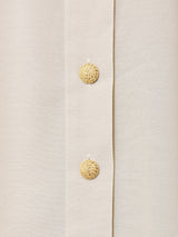 スタンドカラー 刺繍 長袖ブラウス