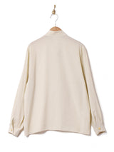 スタンドカラー 刺繍 長袖ブラウス