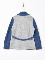 ニットスリーブ ウールジャケット