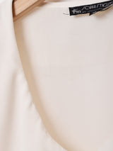 ビッグカラー プリーツ 長袖ブラウス