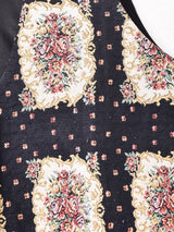 織り花柄 ベスト