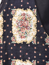 織り花柄 ベスト