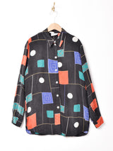 総柄 長袖シャツ