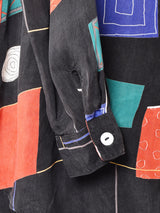 総柄 長袖シャツ