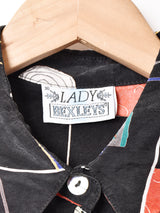 総柄 長袖シャツ