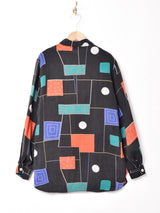 総柄 長袖シャツ